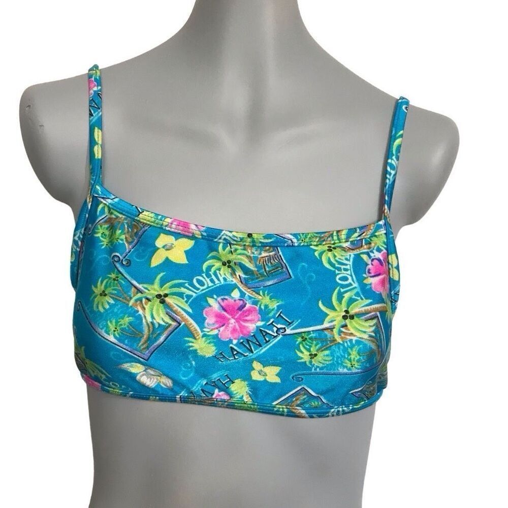 Islander Youth Girls Hawaiian Print Bikini‎ Top Swimsuit Size 12